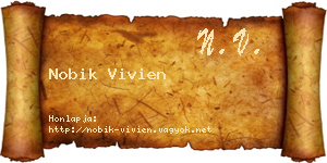 Nobik Vivien névjegykártya